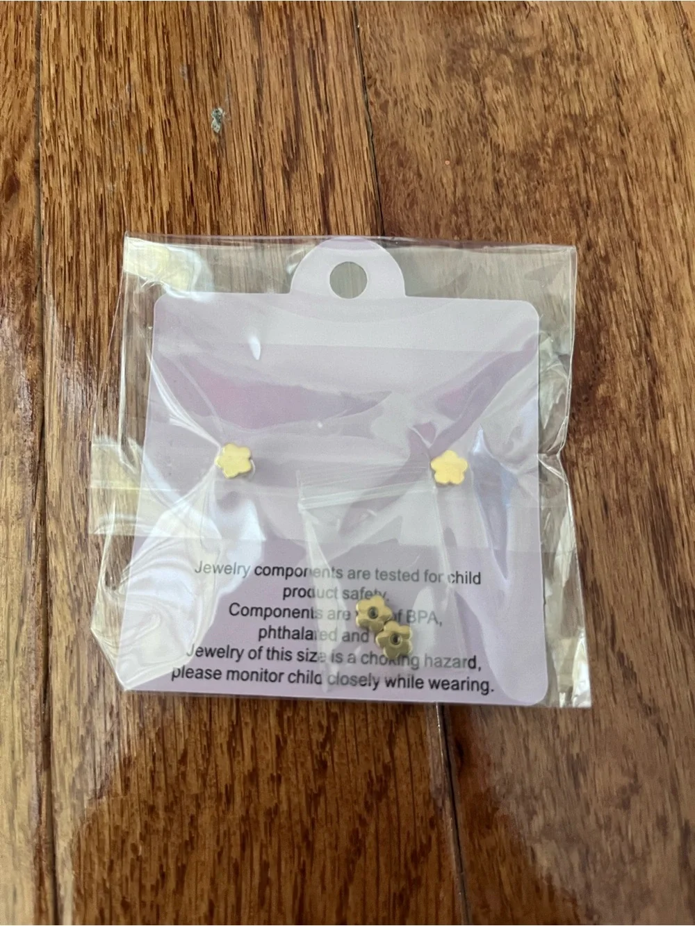 Pierced Kids Gold Soccer Stud Earrings - Black & White, NWT